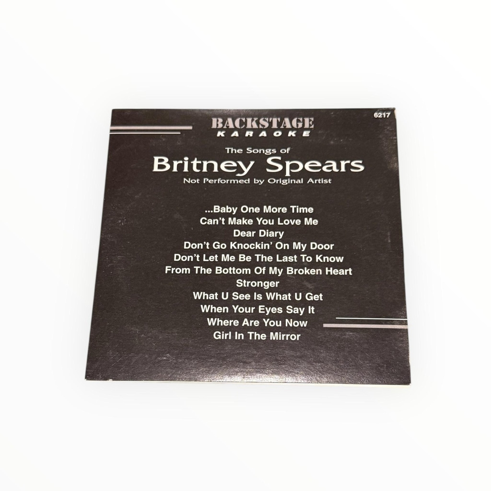 Backstage Karaoke CD+G The Songs Of Britney Spears Pop Backstage Black Album